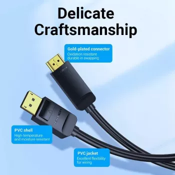 Kabelis DP į HDMI 1M/HAGBF Vention