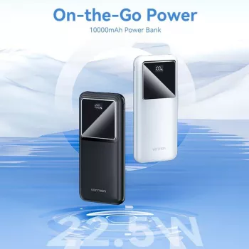 Power Bank USB 10000 mAh 22,5 W juodas FHKB0 Vention