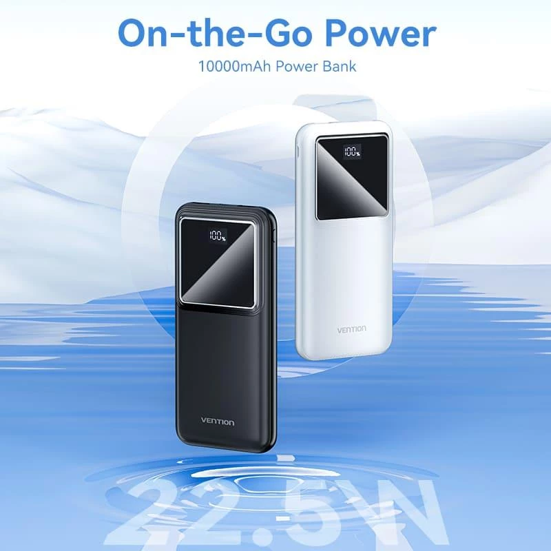 Power Bank USB 10000 mAh 22,5 W juodas FHKB0 Vention