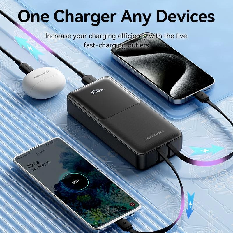 Power Bank USB 20000 mAh 22,5 W Baltas FHPW0 Vention