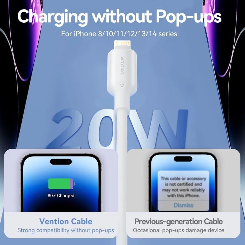 Mobiliojo telefono sieninis įkroviklis USB-C 20W TZ-FEPW0-EU-02 Vention