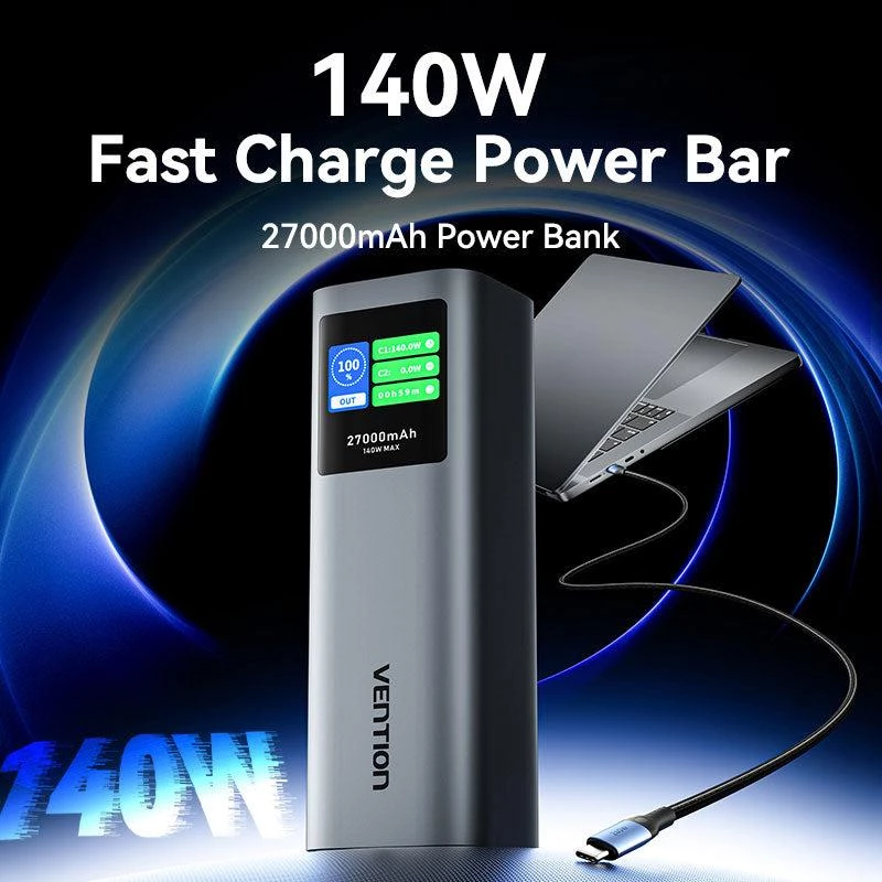 Power Bank USB 27000 mAh 140W / FKEH0 Vention