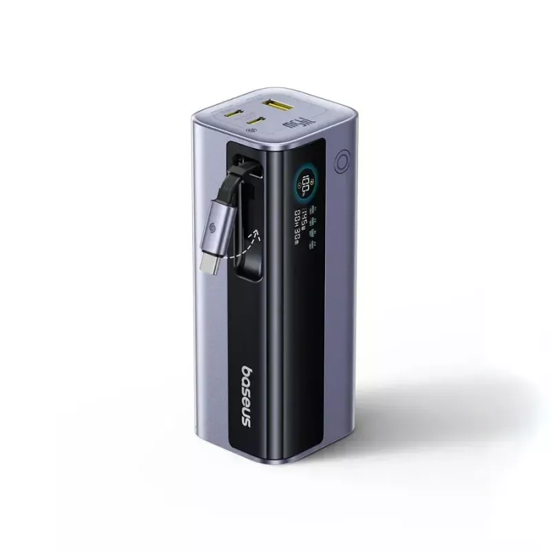 Nešiojamas powerbankas Baseus EnerGeek GR11 20000 mAh LiPo 145W, 2× USB-C + 1× USB-A, 20V, Juodas