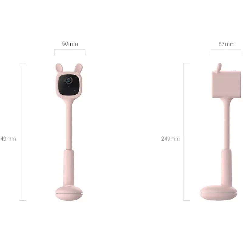 EZVIZ BM1 Rabit Indoor Battery-powered magnetic Baby Smart HD Monitor with screw fixation Pink