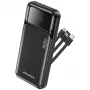 Powerbank Awei PA-91 10000mAh 22,5W PD 2xUSB-C su laidu Juoda