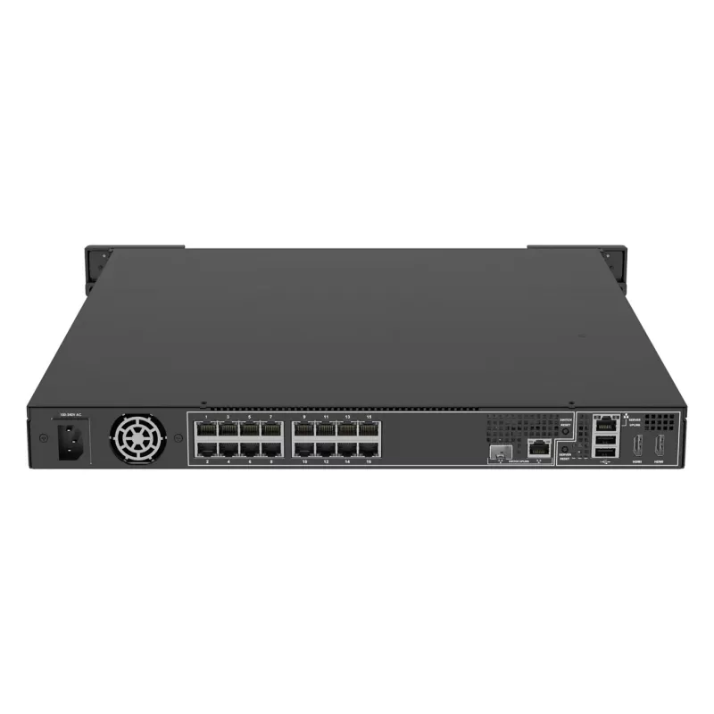 Tinklinis vaizdo registratorius AXIS S2216 Mk II, 16 kanalų, 4 TB HDD, 256 GB SSD, RAID 0/1/10, FIPS 140-2 L2, 1U, juodas