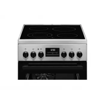 Laisvai pastatoma elektrinė viryklė Electrolux LKR540266X — 4-ių zonų keraminė kaitlentė, elektrinė orkaitė 57 L, nerūdijantis plienas, energijos klasė A, 50 cm