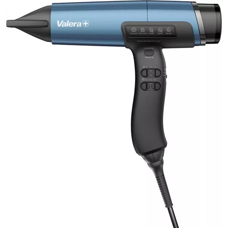 Plaukų džiovintuvas VALERA GeniusCare AI Pulse Blue 501.54 GA PB su protingu šilumos valdymu