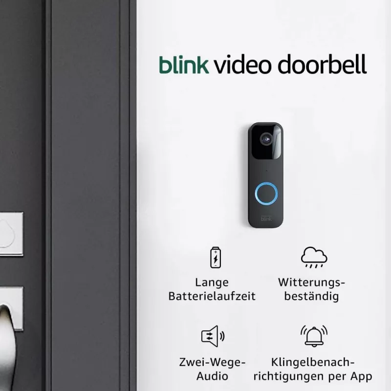 „Amazon Blink“ vaizdo durų skambutis juodas