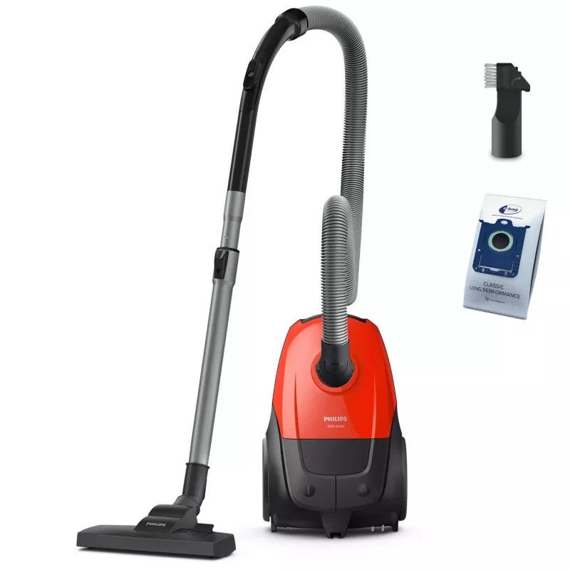 Cilindrinis dulkių siurblys Philips 1000 serijos XD1111/10, 800 W, sausas valymas, dulkių maišas 3 l, HEPA, 77 dB