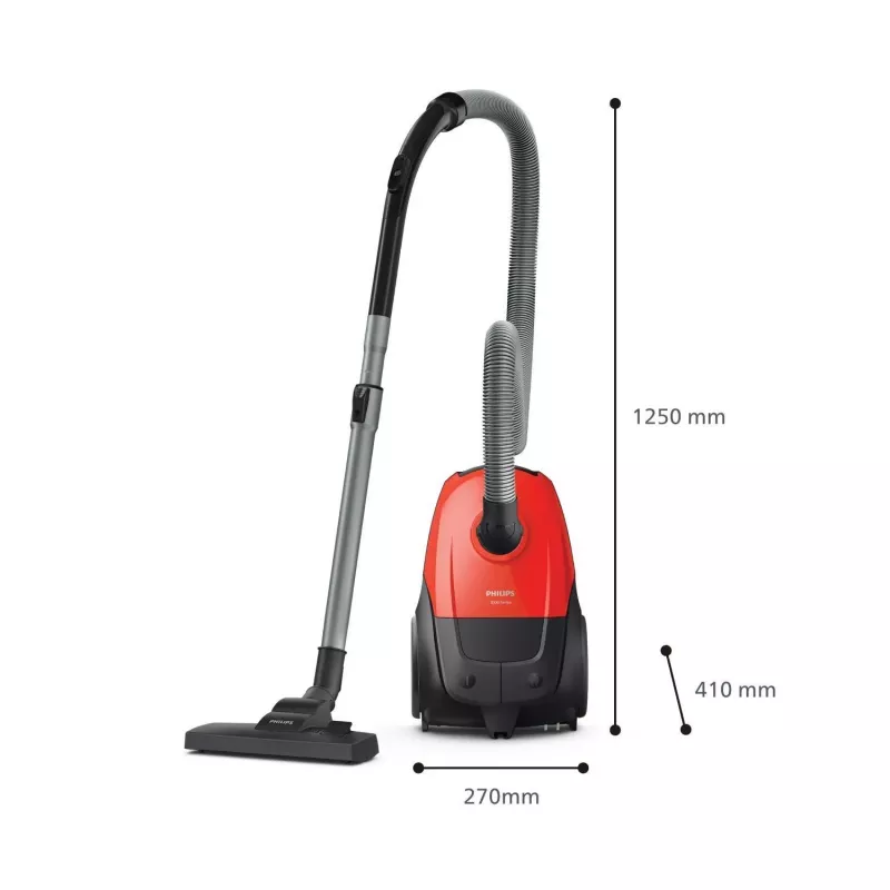 Cilindrinis dulkių siurblys Philips 1000 serijos XD1111/10, 800 W, sausas valymas, dulkių maišas 3 l, HEPA, 77 dB