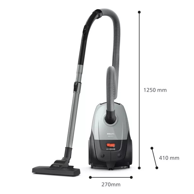 Cilindrinis dulkių siurblys Philips XD2142/12 – 850 W, 3 L maišas, HEPA filtras, sausas valymas