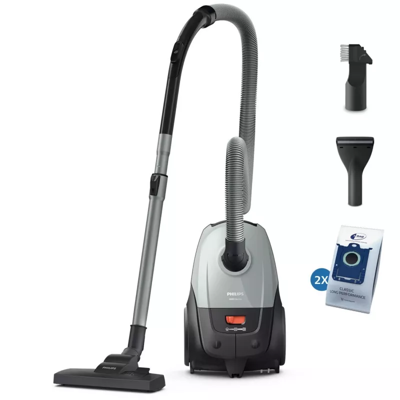 Cilindrinis dulkių siurblys Philips XD2142/12 – 850 W, 3 L maišas, HEPA filtras, sausas valymas