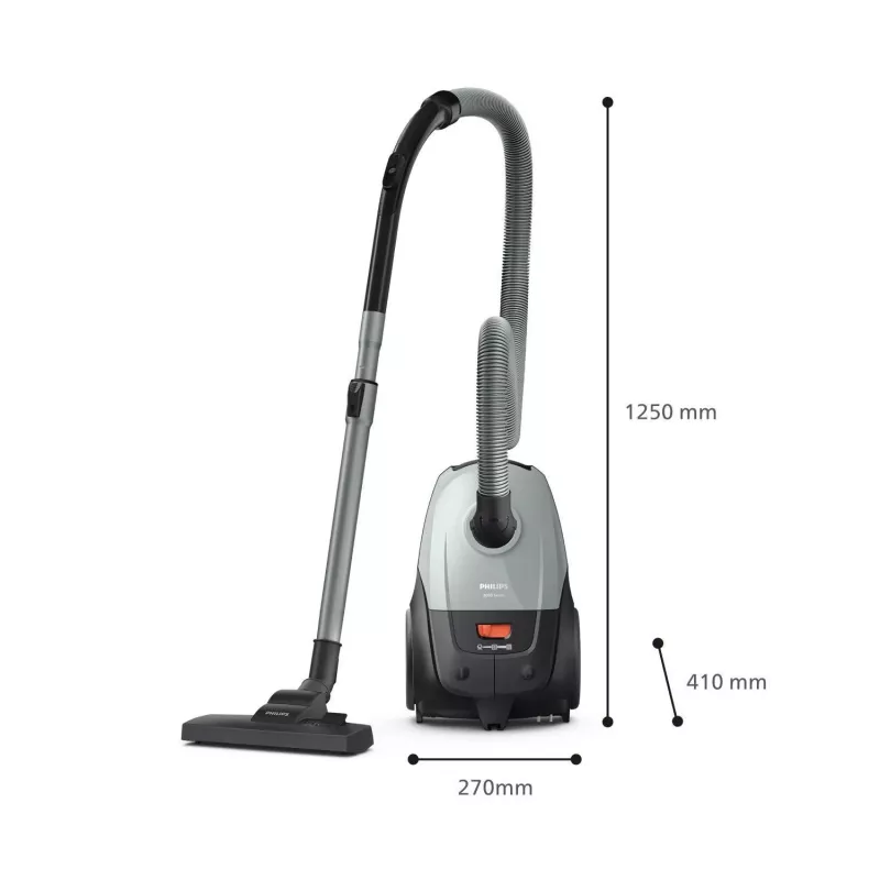 Cilindrinis dulkių siurblys Philips XD2142/12 – 850 W, 3 L maišas, HEPA filtras, sausas valymas