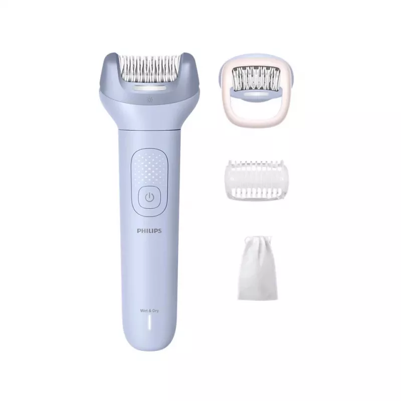 Epiliatorius Philips 8000 Series BRE708/00 – belaidis, šlapiam ir sausam naudojimui, 32 pincetai, 2 greičiai, mėlynas