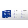 „Samsung T7“ microSDXC atminties kortelė 256 GB, mėlyna, UHS-I U3 V30, skaitymas iki 170 MB/s