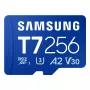 „Samsung T7“ microSDXC atminties kortelė 256 GB, mėlyna, UHS-I U3 V30, skaitymas iki 170 MB/s