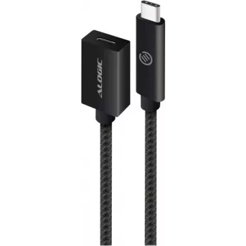 ALOGIC USB laidas – USB-C (Motinė) į USB-C (Tėvinė) – USB 3.1 Gen 2 – 50 cm – Juoda (MU31CC-EXT-050BLK)