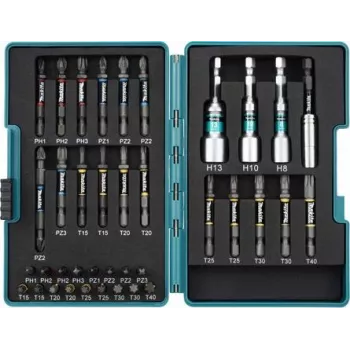 MAKITA E-26179 - Torsion Bit-Set Impact Premier, skirtas belaidžiam suktuvui DTD153 ir DTD157 (38 dalių)
