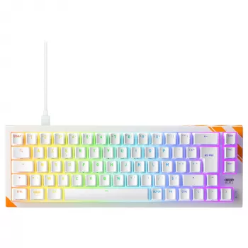 Mechaninė žaidimų klaviatūra Cherry K5 Pro TMR Compact 65% AZERTY RGB Wired USB Orange White