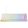 Mechaninė žaidimų klaviatūra Cherry K5 Pro TMR Compact — 65 % QWERTY USB laidinė, RGB, magnetiniai jungikliai, oranžinė/balta