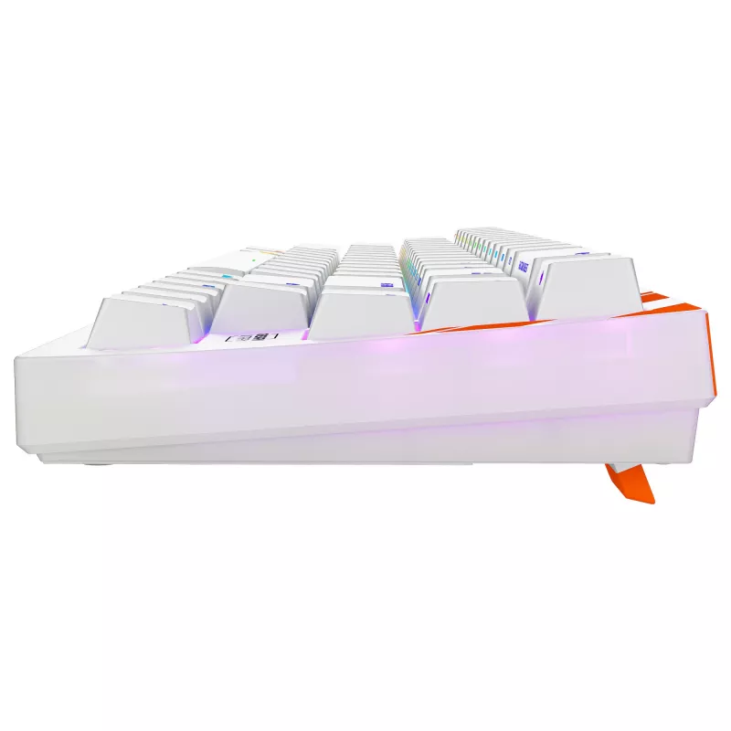 Mechaninė žaidimų klaviatūra Cherry K5 Pro TMR Compact — 65 % QWERTY USB laidinė, RGB, magnetiniai jungikliai, oranžinė/balta