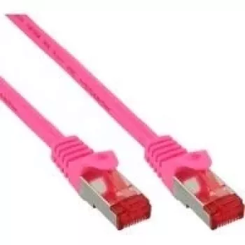 InLine Patch laidas S/FTP PiMF Cat6 250MHz RJ-45 – RJ-45 PVC varis rožinis 0,3 m