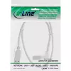 USB 2.0 laidas InLine Type A (stačiu kampu) į Type B vyriškas, 0,3 m, permatomas