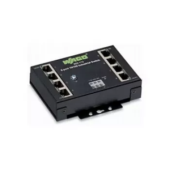 Tinklo jungiklis Wago 852-112 – 8 prievadų Fast Ethernet (10/100), RJ-45, pilnas dupleksas, 2000 MAC įrašų