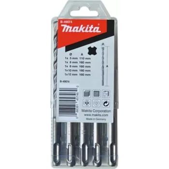 MAKITA B-49074 – HM gręžtukų rinkinys V-PLUS Nr. 3 kombinuotam plaktukui HR2470 (50,0 / 100 mm darbinis ilgis | 5 vnt.) (B-49074)