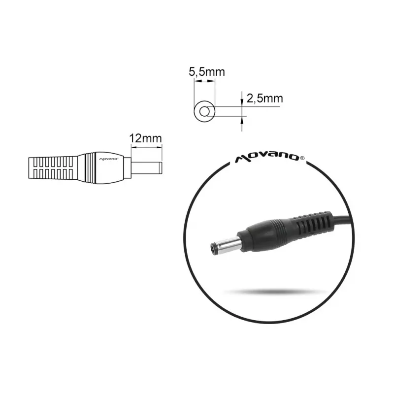 Nešiojamojo kompiuterio įkroviklis MITSU 20V 2A (5,5x2,5) suderinamas su MSI, Medion, Lenovo