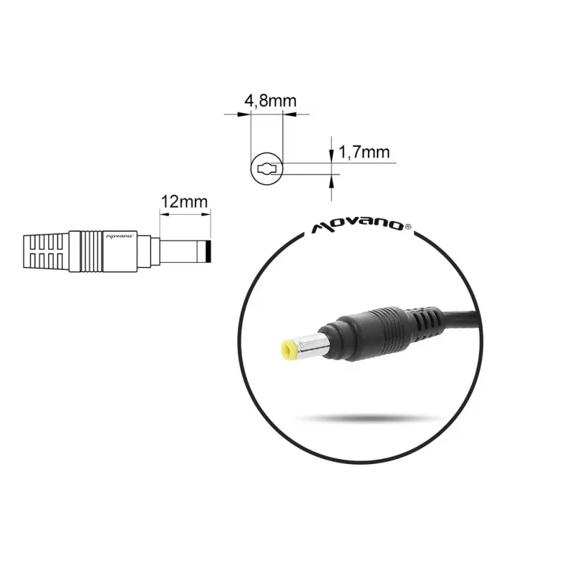 Nešiojamojo kompiuterio įkroviklis MITSU 10.5V 4.3A (4.8×1.7 mm) Sony nešiojamiesiems