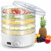 Extralink Home Didelė džiovykla grybams, vaisiams, daržovėms ir žolelėms Pro 500W + 5 padėklai 27 cm balta