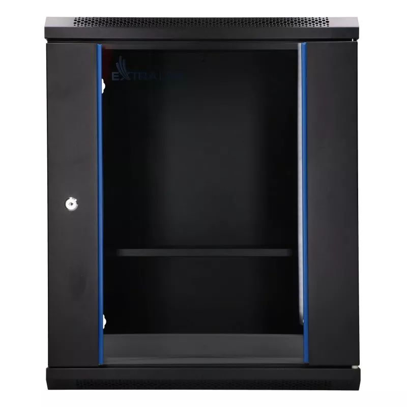 Extralink Lite 12U 530X400 sieninis stovo spintos korpusas juodas su lentyna