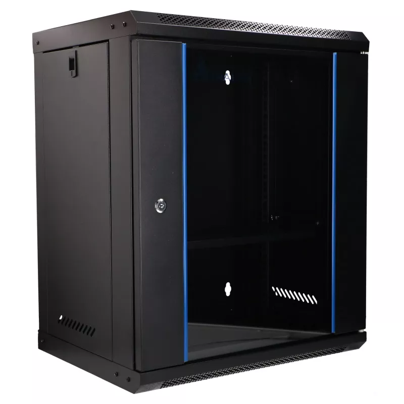 Extralink Lite 12U 530X400 sieninis stovo spintos korpusas juodas su lentyna