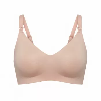 Momcozy maitinimo liemenėlė YN21 (XL) – vientisa, smėlio spalvos, motinystės ir žindymo liemenėlė