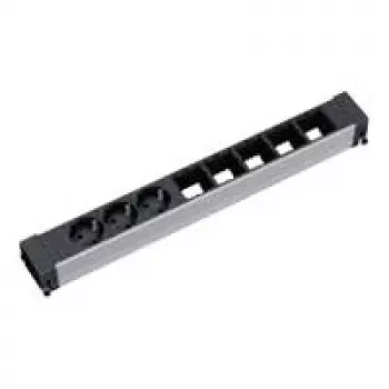 Ilgintuvas 3 AC lizdai Bachmann 909.006 juodas sidabrinis