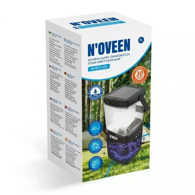 Vabzdžių žibintas NOVEEN IKN895 LED IP20 saulės energija vidaus patalpoms