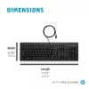 HP 125 laidinė klaviatūra, pilno dydžio, USB, membraninė, juoda