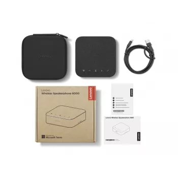 Garsiakalbis Lenovo 4Y71Q47766 – belaidis garsiakalbis kompiuteriui, Bluetooth 5.3, USB-C, ličio jonų baterija 4215 mAh, juoda