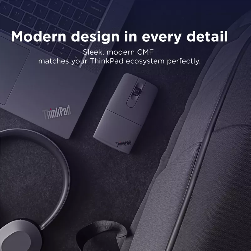 Belaidė ambidekstrinė Bluetooth pelė Lenovo 4Y51T62792 – IR LED, 4000 DPI, 7 mygtukai, ratukas, pilka