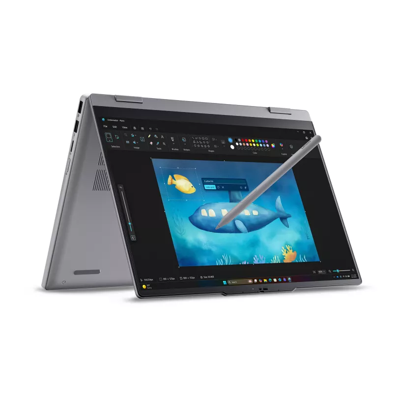 Hibridinis 2-in-1 nešiojamas kompiuteris Lenovo ThinkBook 14 G6 IPL Copilot+ — Intel Core Ultra 5 325, 14 colių WUXGA liečiamas ekranas, 16 GB DDR5, 512 GB SSD, Windows 11 Pro, pilka