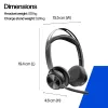 Ausinės HP Poly Voyager Focus 2-M USB-C-C su USB-C/A adapteriu Poly+ 3 metai