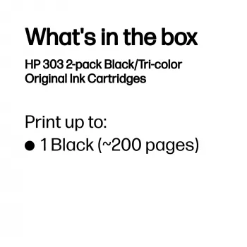 Originalūs HP 303 rašalo kasetės, juoda/trispalvė, 2 vnt., standartinė talpa