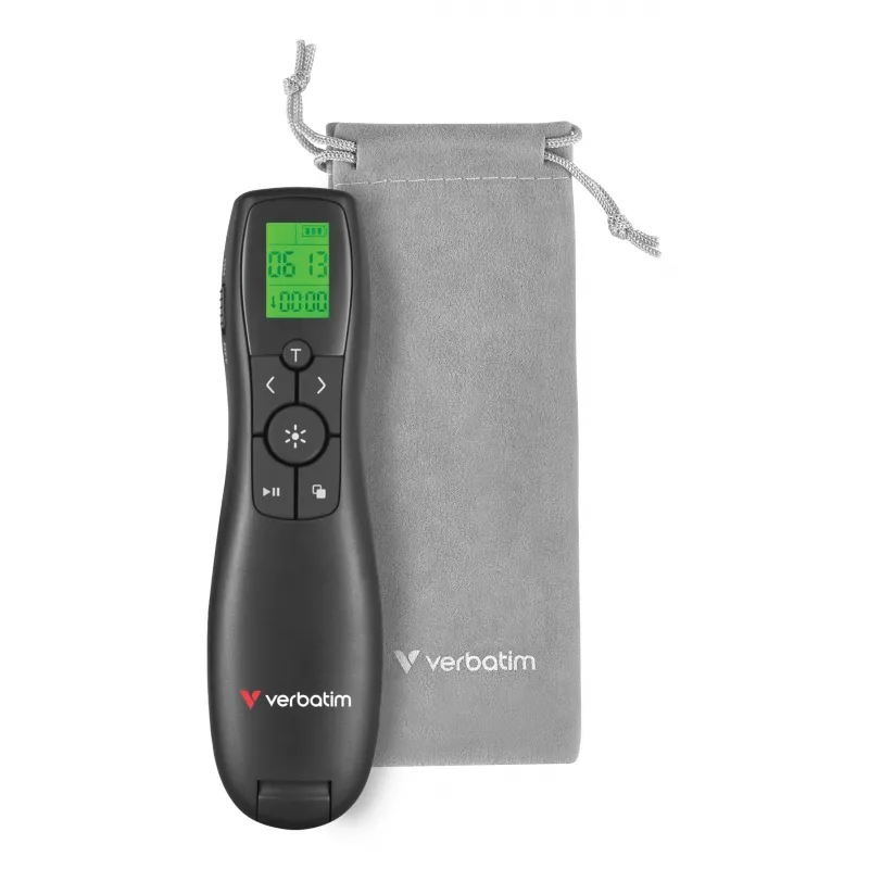 Verbatim Keynote belaidis pristatymo pultelis su LCD ekranu, RF, USB, 30 m, juodas