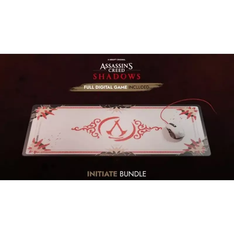 Lexip Assassin’s Creed Shadows „Initiate“ Box kompiuterio žaidimo pelė ir kilimėlis