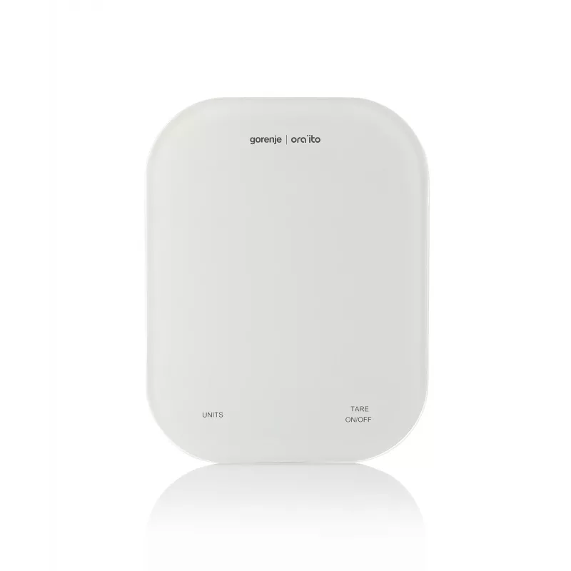 Gorenje KT10ORAW balta elektroninė virtuvinė svarstyklė stačiakampė