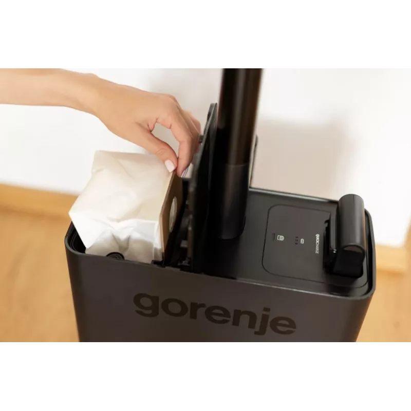 Gorenje SVC296749NEBL 2-in-1 lazdelinis dulkių siurblys, bekontaktis, sausas valymas, HEPA filtras, be maišelio, 0,6 l, 550 W, antracitas