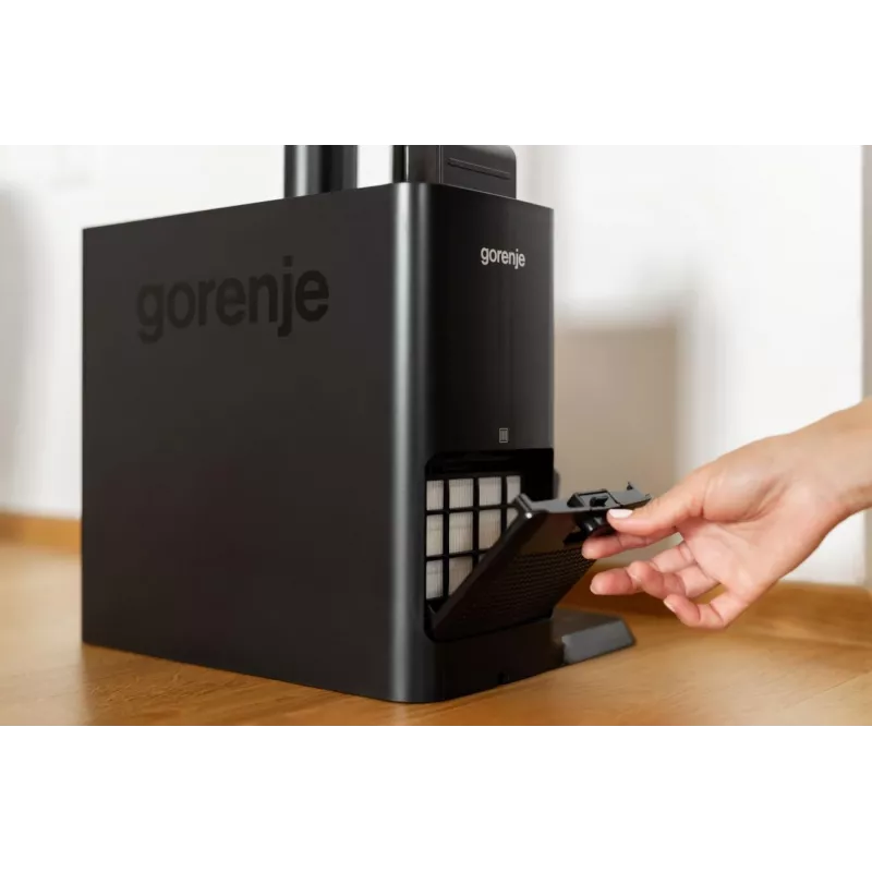 Gorenje SVC296749NEBL 2-in-1 lazdelinis dulkių siurblys, bekontaktis, sausas valymas, HEPA filtras, be maišelio, 0,6 l, 550 W, antracitas