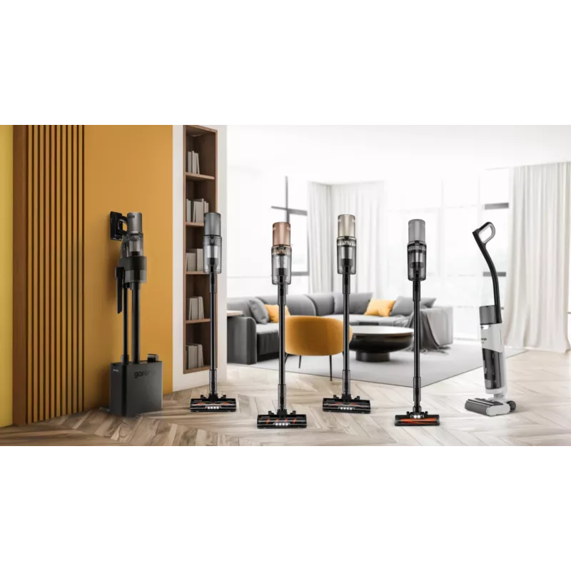 Gorenje SVC296749NEBL 2-in-1 lazdelinis dulkių siurblys, bekontaktis, sausas valymas, HEPA filtras, be maišelio, 0,6 l, 550 W, antracitas